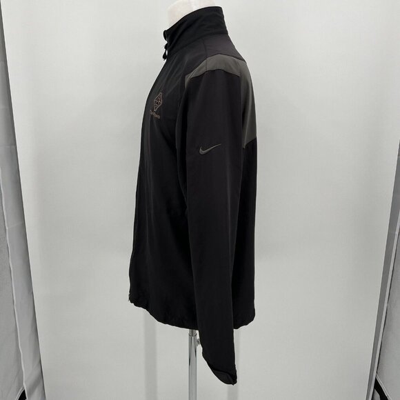 Nike Golf Men's Windbreaker Jacket M Medium Lightweight Zip Up Black Gray - Picture 6 of 7